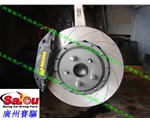 黑色英國(guó)AP7040街道版剎車套裝 大六活塞剎車卡鉗 弧線剎車盤